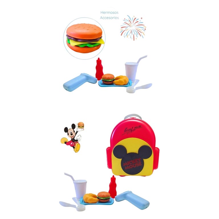 IKDIS021 VALIJA  MICKEY CON ACCESORIOS COMIDA. DISNEY