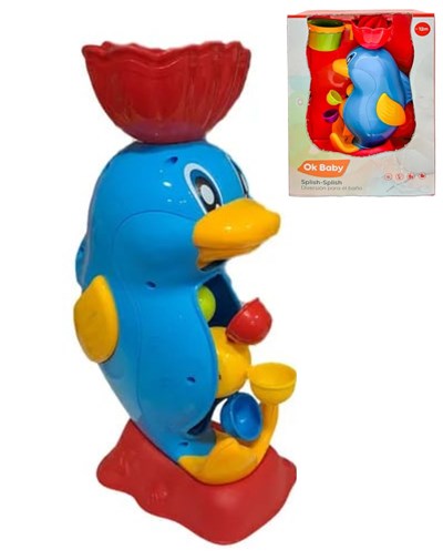 OKBB0349- JUEGO DE BAÑO DELFIN. OK BABY