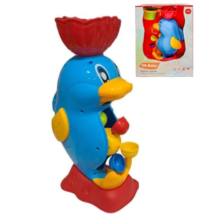 OKBB0349- JUEGO DE BAÑO DELFIN. OK BABY