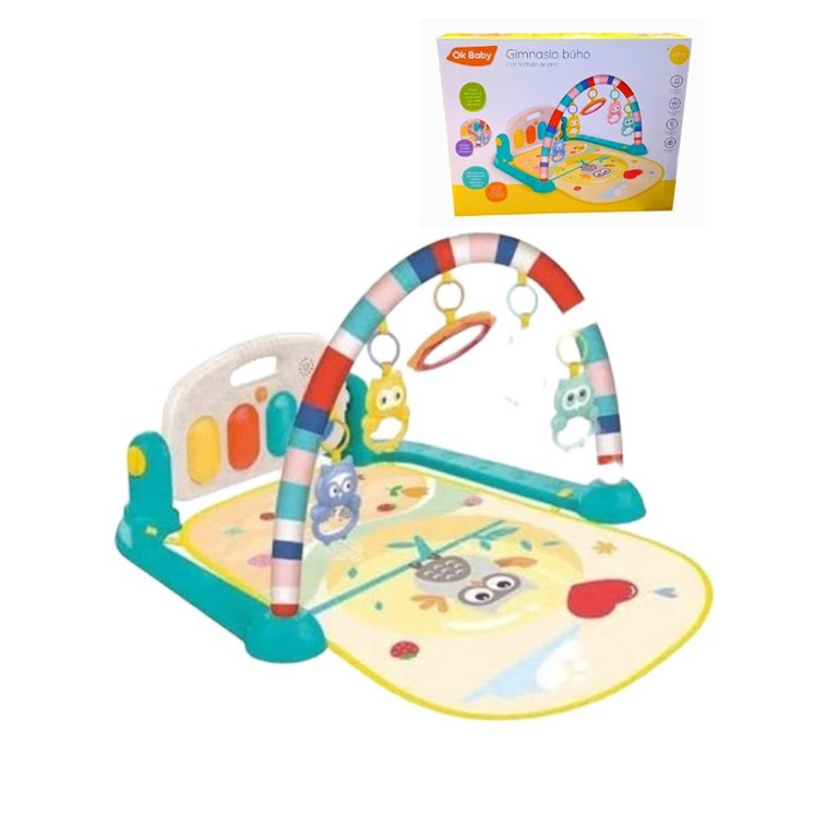 OKBB0372 MANTA PIANO BUHO VERDE. OK BABY