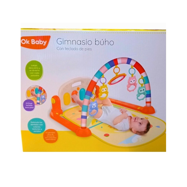 OKBB0373 MANTA PIANO BUHO NARANJA. OK BABY