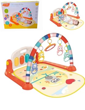 OKBB0373 MANTA GIMNASIO PIANO BUHO NARANJA. OK BABY