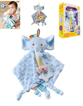 OKBB0378 MANTA DE APEGO ELEFANTE AZUL. OK BABY