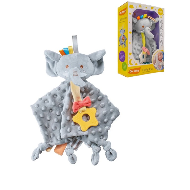 OKBB0379 ELEFANTE DE APEGO GRIS. OK BABY