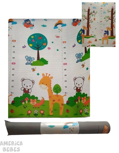 IK0401 MANTA ROLLO ANTIGOLPES PARA BEBES MEDIDAS 1.80 X 1.50 METROS X 0.10 CENTIMETROS DE ESPESOR OK BABY