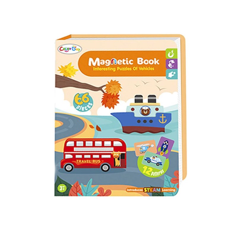 IK0649 LIBRO MAGNETICO - VEHICULOS. OK BABY