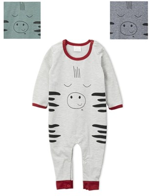 ENTERITO BEBE CON ESTAMPA CEBRA JERSEY RAYADO RUABEL