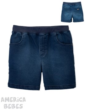 BERMUDA DE JEAN PARA NENE CON CINTURA DE MORLEY RUABEL
