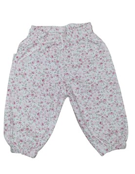 PANTALÓN BEBA CORDERO FLOREADO CON BOLSILLOS TRASEROS Y PUÑO. RUABEL