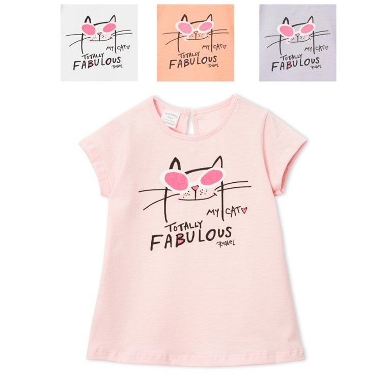 PROMO! REMERA DE BEBA CON ESTAMPA GATO RUABEL