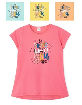 REMERA DE NIÑA CON ESTAMPA LETRAS RUABEL