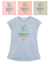 REMERA DE NIÑA CON ESTAMPA ANANA CORAZON CORAZON 