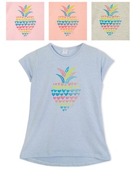 REMERA DE NIÑA CON ESTAMPA ANANA CORAZON CORAZON 