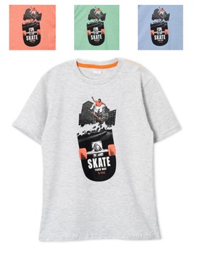 REMERA DE NIÑO CON ESTAMPA SKATE RUABEL