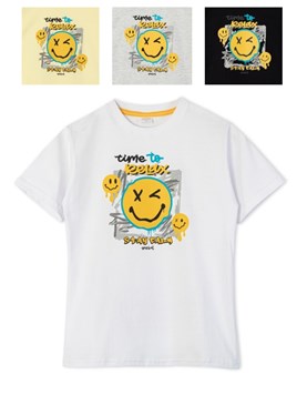 REMERA DE NIÑO CON ESTAMPA EMOTICON RUABEL