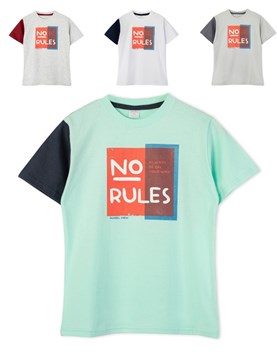 REMERA DE NIÑO CON ESTAMPA LETRAS RUABEL