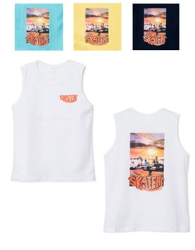 MUSCULOSA DE NIÑO CON ESTAMPA SKATE (FYE) RUABEL