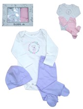 SET 3PZS BODY MANGA LARGA, MEDIO OSITO Y GORRO. RUABEL