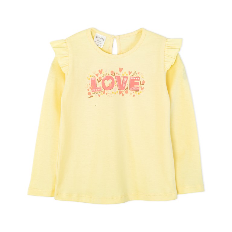 Remera de beba con estampa 'Love', jersey. Ruabel