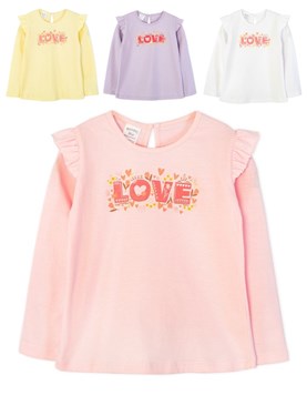 Remera de beba con estampa 'Love', jersey. Ruabel