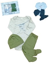 SET 3PZS. BODY MANGA LARGA, MEDIO OSITO Y GORRO. RUABEL