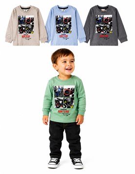 REMERA PARA BEBE CON ESTAMPA MOTO. RUABEL