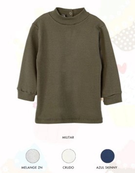 MEDIA POLERA MANGA LARGA PARA BEBE EN RIB. RUABEL