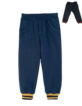 Pantalon frisa de bebe con puño tejido. Ruabel