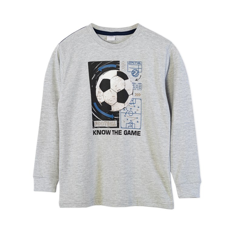 Remera nene con estampa futbol. Ruabel