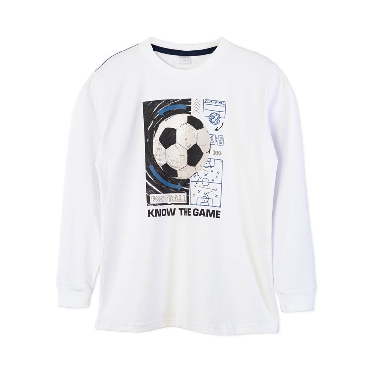 Remera nene con estampa futbol. Ruabel