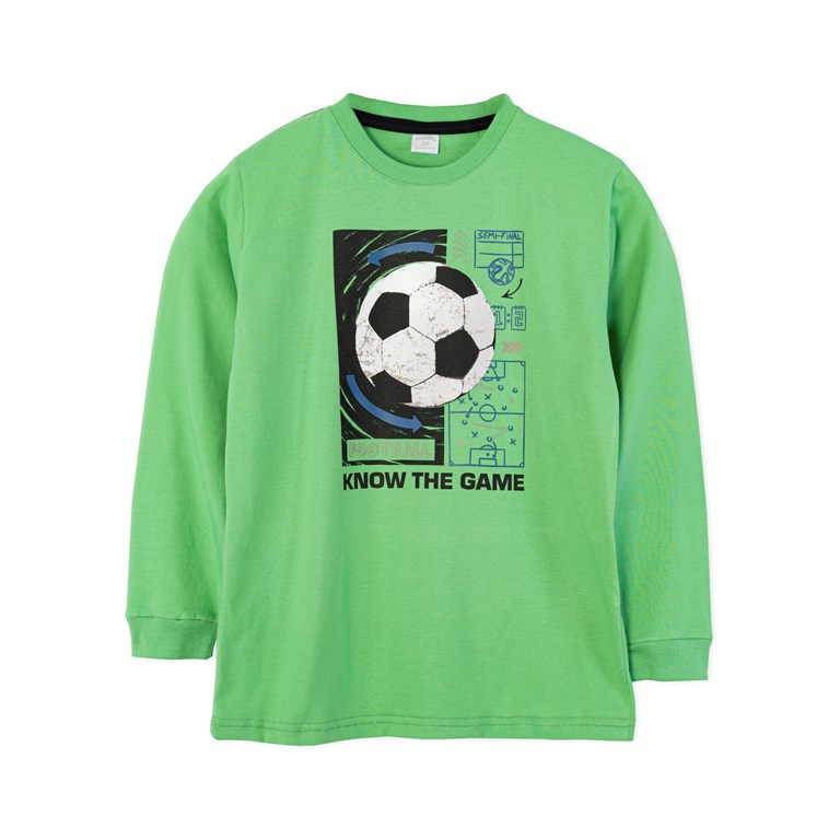 Remera nene con estampa futbol. Ruabel