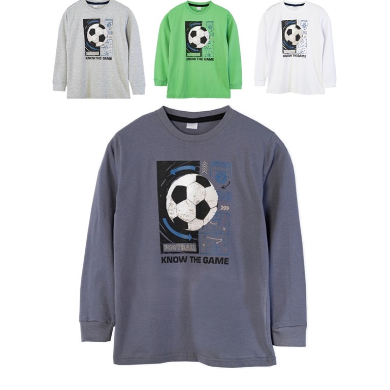 Remera nene con estampa futbol. Ruabel