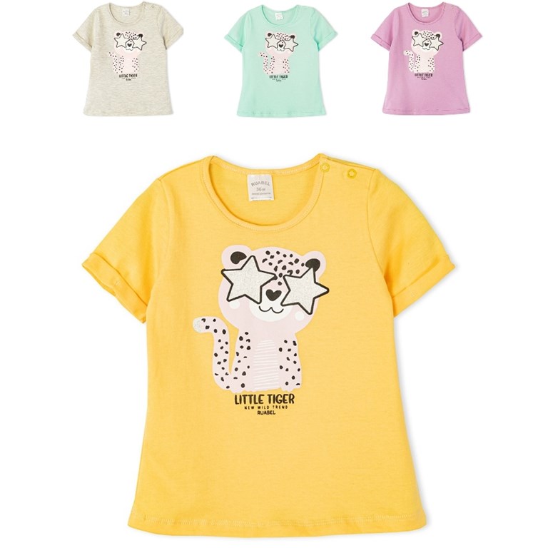 REMERA MANGA CORTA BEBA ESTAMPA TIGRE. RUABEL