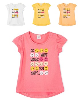 REMERA PARA BEBA CON ESTAMPA CARITAS. RUABEL