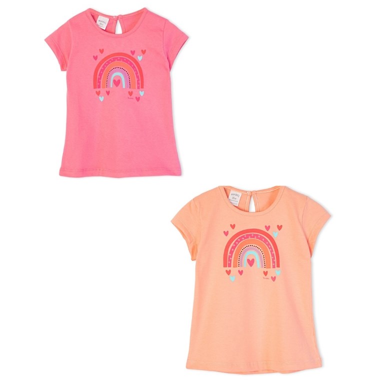 Remera de beba con estanpa arcoiris. Ruabel