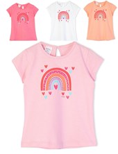 Remera de beba con estanpa arcoiris. Ruabel