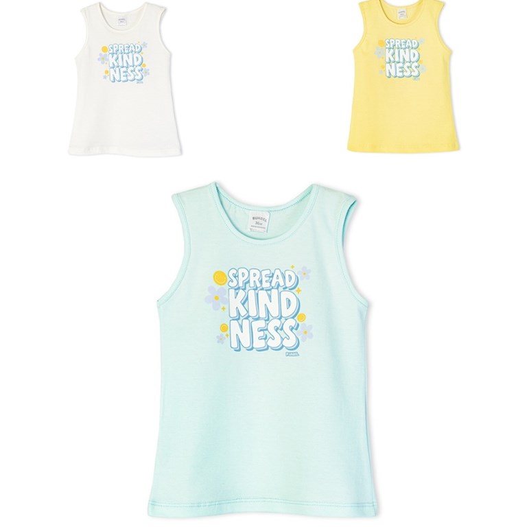 Musculosa para beba estampa 'Sread kindness'. Ruabel
