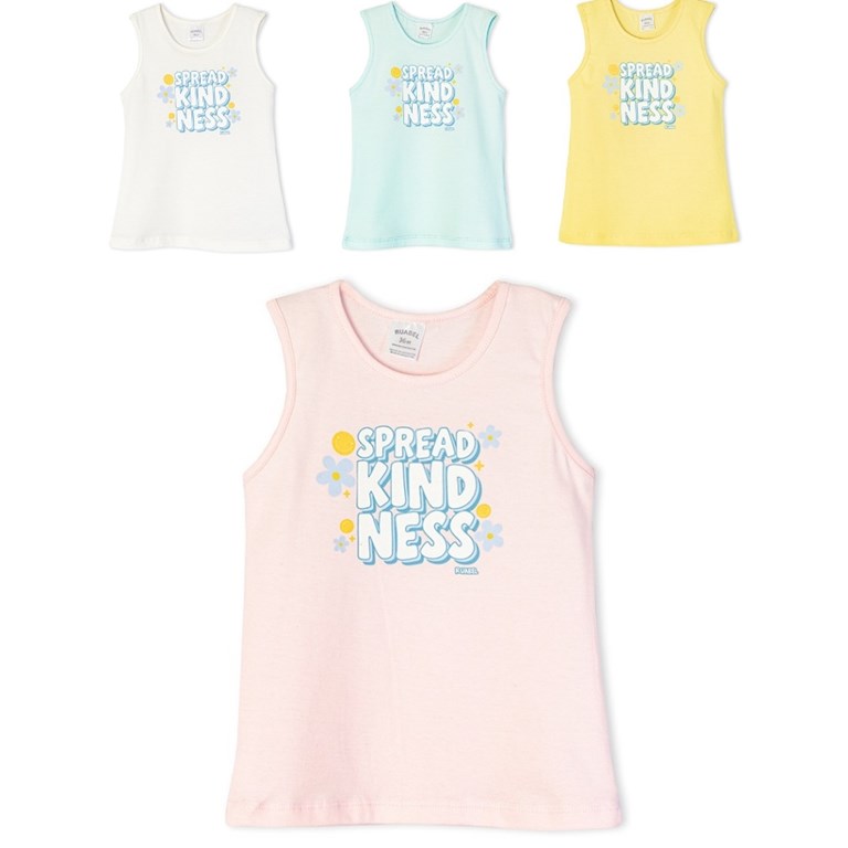 Musculosa para beba estampa 'Sread kindness'. Ruabel