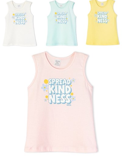 Musculosa para beba estampa 'Sread kindness'. Ruabel