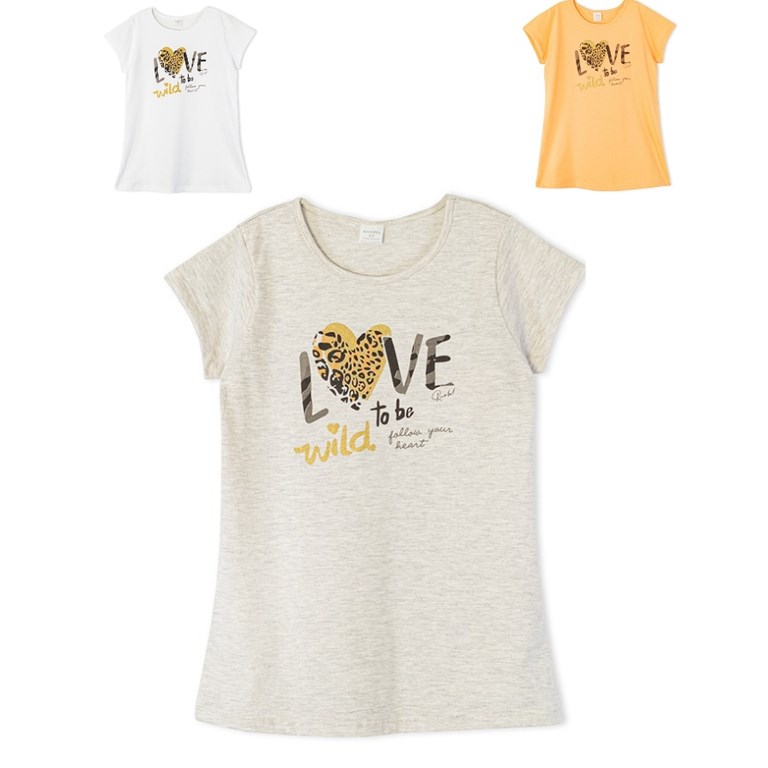 Remera de nena con estampa 'Love'. ruabel