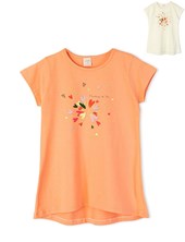 REMERA NENA MANGA CORTA ESTAMPA CORAZONES. RUABEL