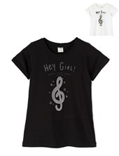 REMERA NENA MANGA ACORTA ESTAMPA 'HEY GIRL'. RUABEL