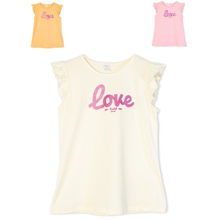 Musculosa de nena con estampa 'Love'. Ruabel