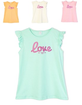 Musculosa de nena con estampa 'Love'. Ruabel