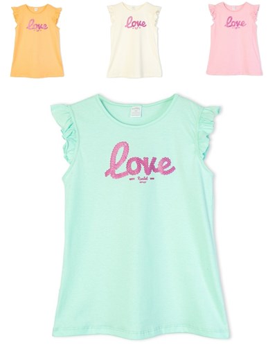 Musculosa de nena con estampa 'Love'. Ruabel