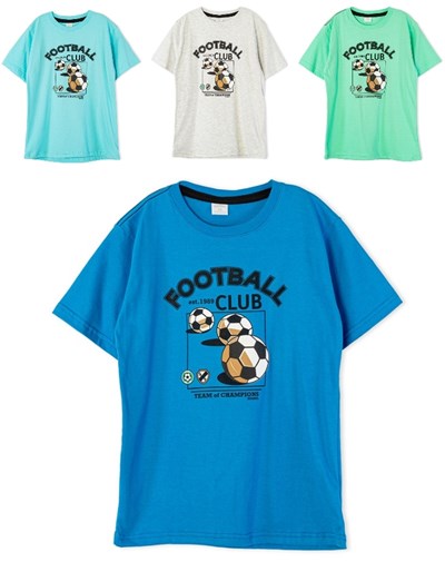 Remera manga corta de nene con estampa pelotas. Ruabel