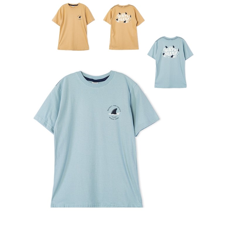 Remera manga corta estampa tiburon. Ruabel