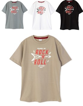 Remera manga corta para nene estampa 'Rock n' roll'. Ruabel