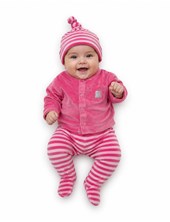 AJUAR  DE PLUSH PARA BEBA,  CAJA: CAMPERITA LISA, MEDIO OSITO RAYADO Y GORRO. RUABEL