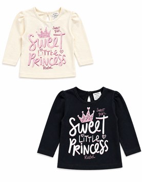REMERA PARA BEBA MANGA PRINCESA CON ESTAMPA WEET. RUABEL
